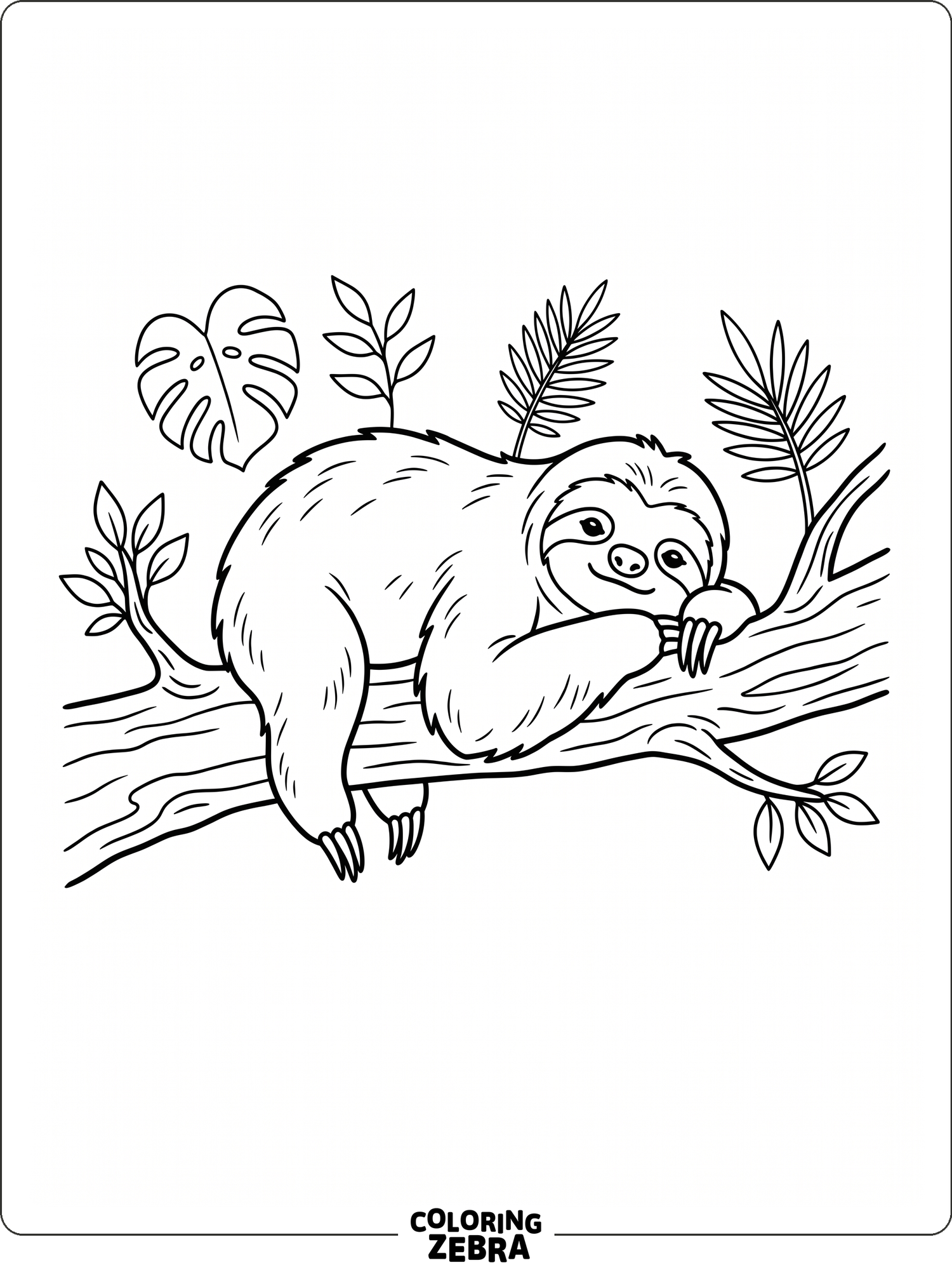 30 Free Sloth Coloring Pages - Printable PDF Sheets