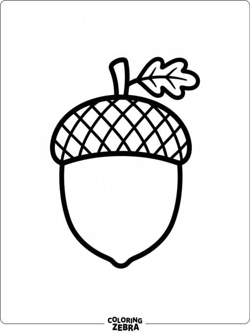 A plain acorn shape with a thick outline