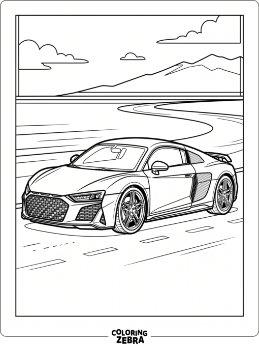 A sharp hybrid coupe with side blades and a low roofline
