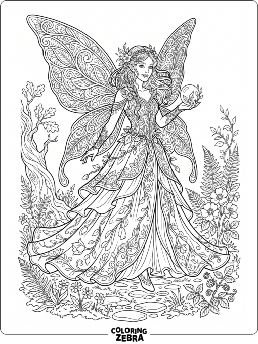 An advanced fairy with intricate wings and vines