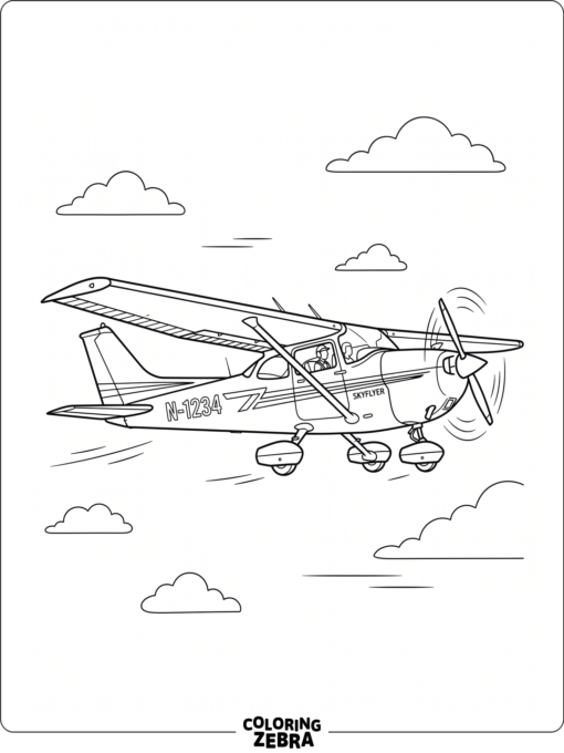 Aircraft outline with propellers