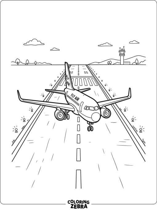 A jet on a runway with center markings