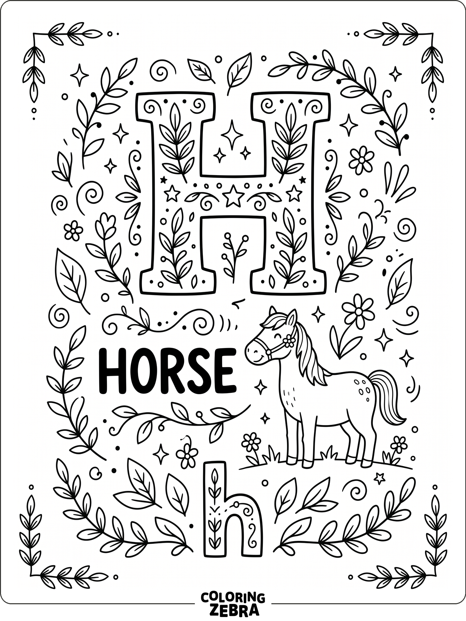 43 Free Letter H Coloring Pages - Printable PDF Sheets