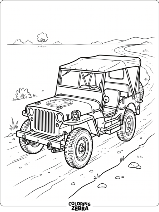 Army Jeep on Patrol