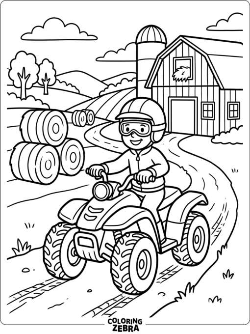 ATV on a Farm Road