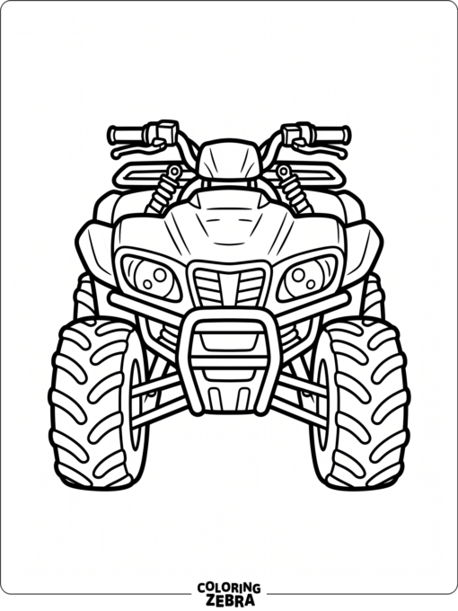 Front View ATV with Headlights