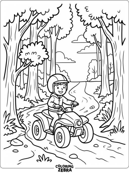 ATV in a Pine Forest
