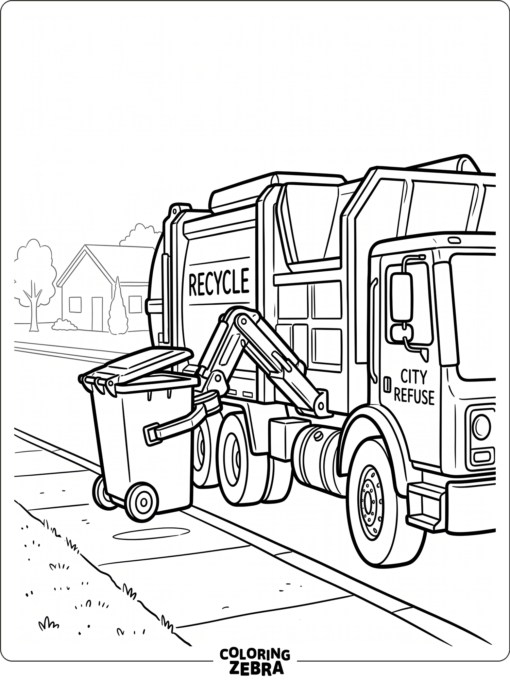 An automated garbage truck using a mechanical arm