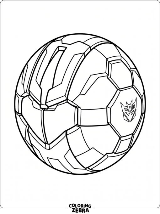 Closed Bakugan ball with sharp panel lines