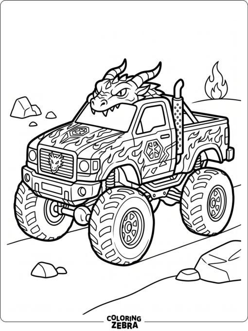 Bakugan Dragon Truck With Flames