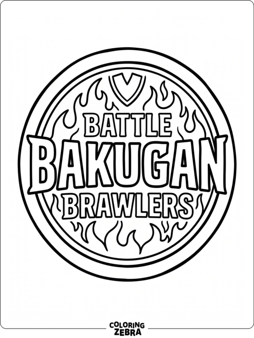 Bakugan logo with bold letters in a clean circle