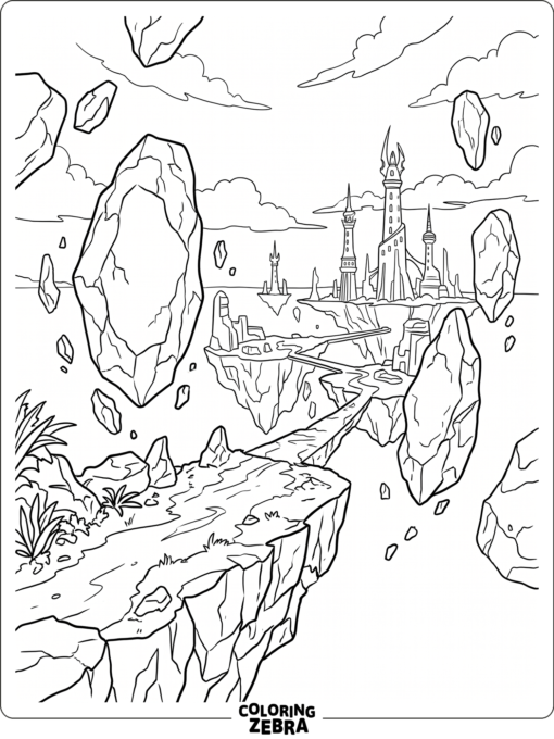 Bakugan New Vestroia landscape with floating rocks