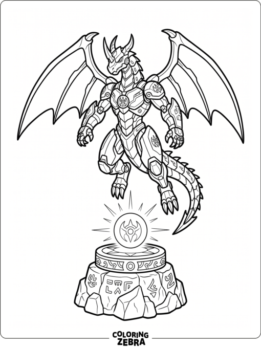 Pharol hovering above a pedestal with an orb