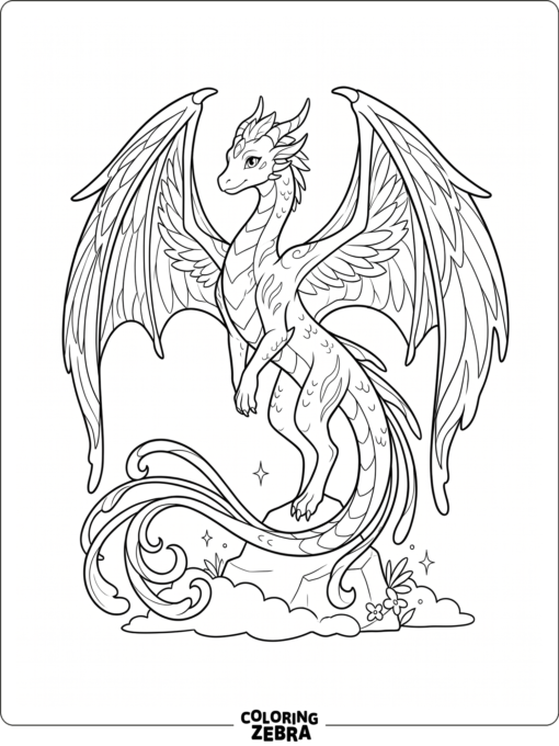 Wavern with elegant wings and a flowing tail