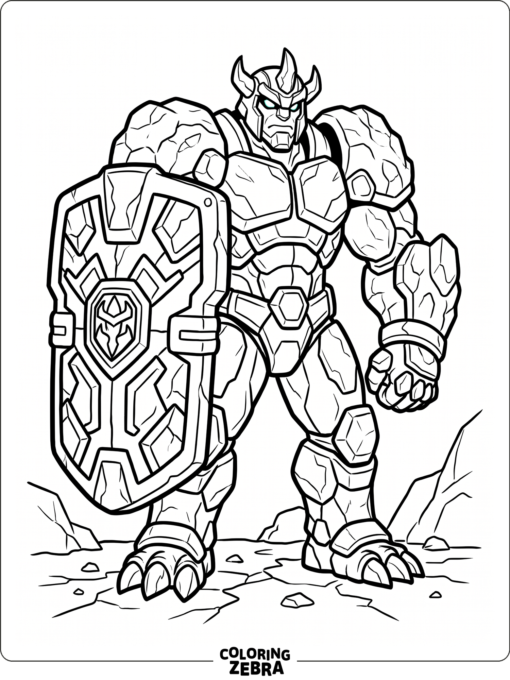 Wilda with broad shoulders and a heavy shield