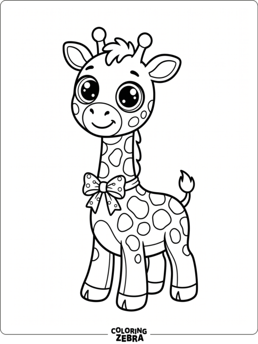 A cute giraffe toy with a bow on its neck