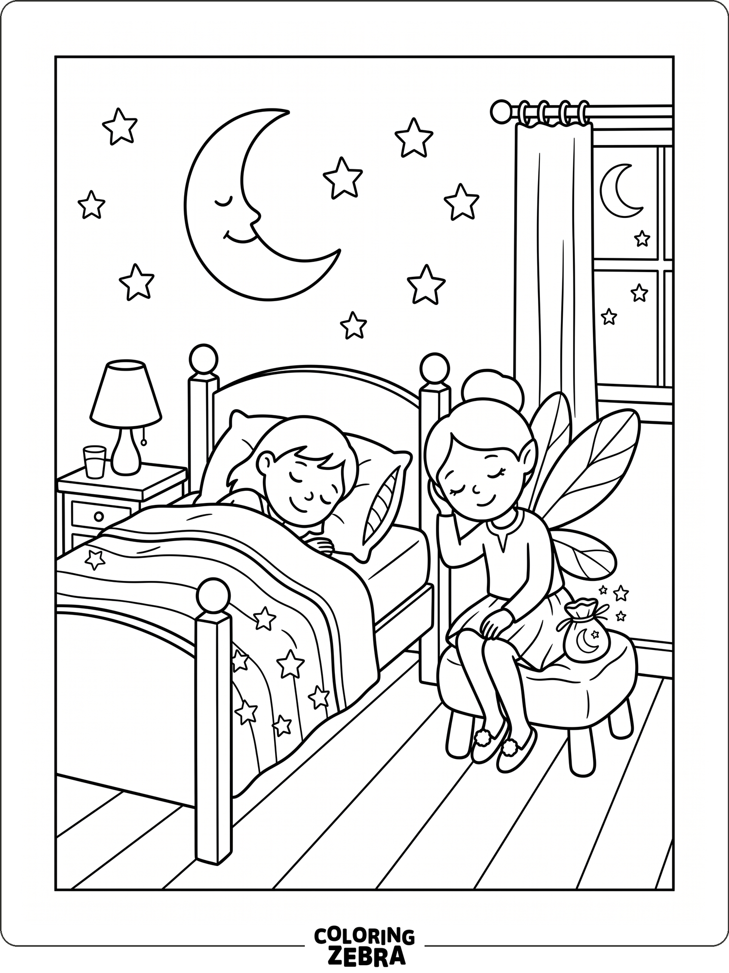 35 Free Tooth Fairy Coloring Pages - Printable PDF Sheets