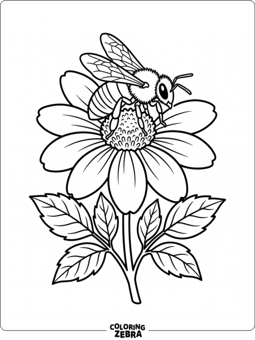 A bee sitting on a flower
