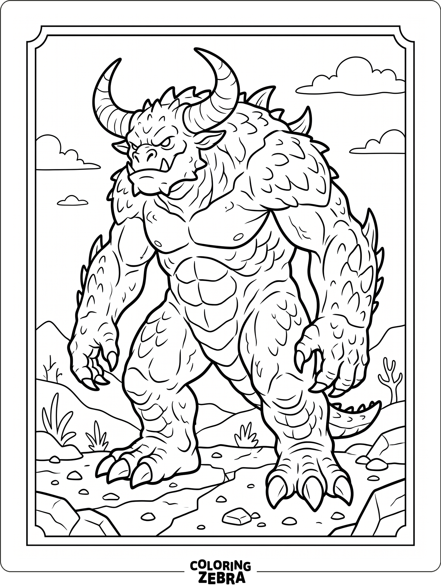 Printable Behemoth 90 Free Monster Coloring Pages - Printable PDF Sheets
