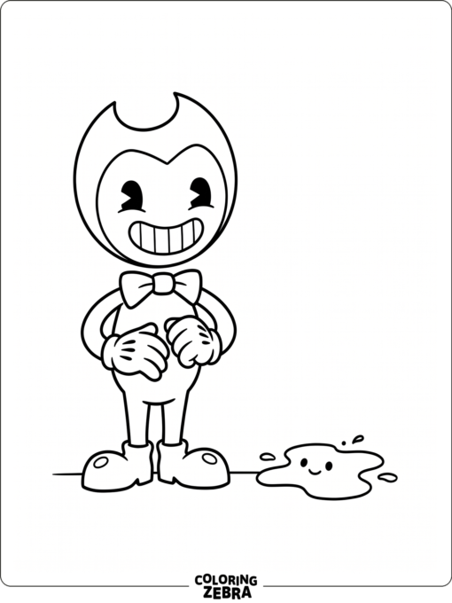 Bendy smiling in a kid friendly scene