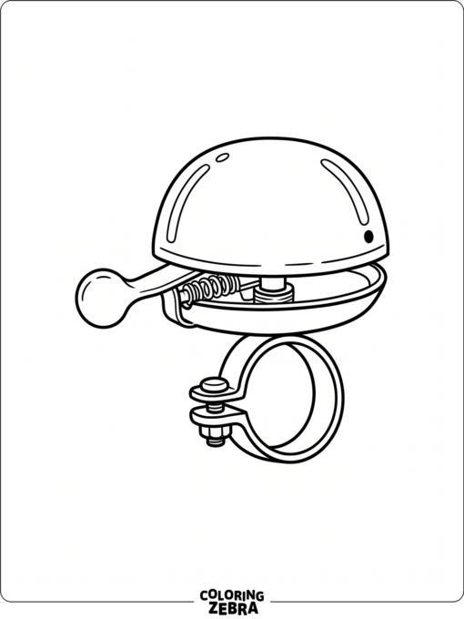 A small bicycle bell on a plain background