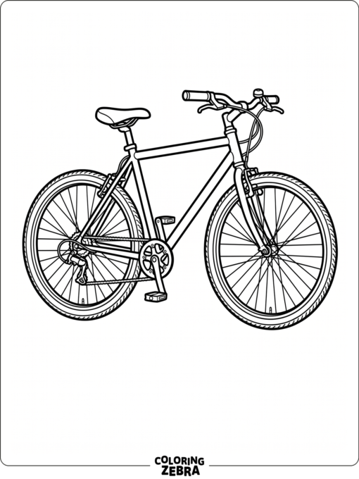 A simple bicycle outline with two large wheels