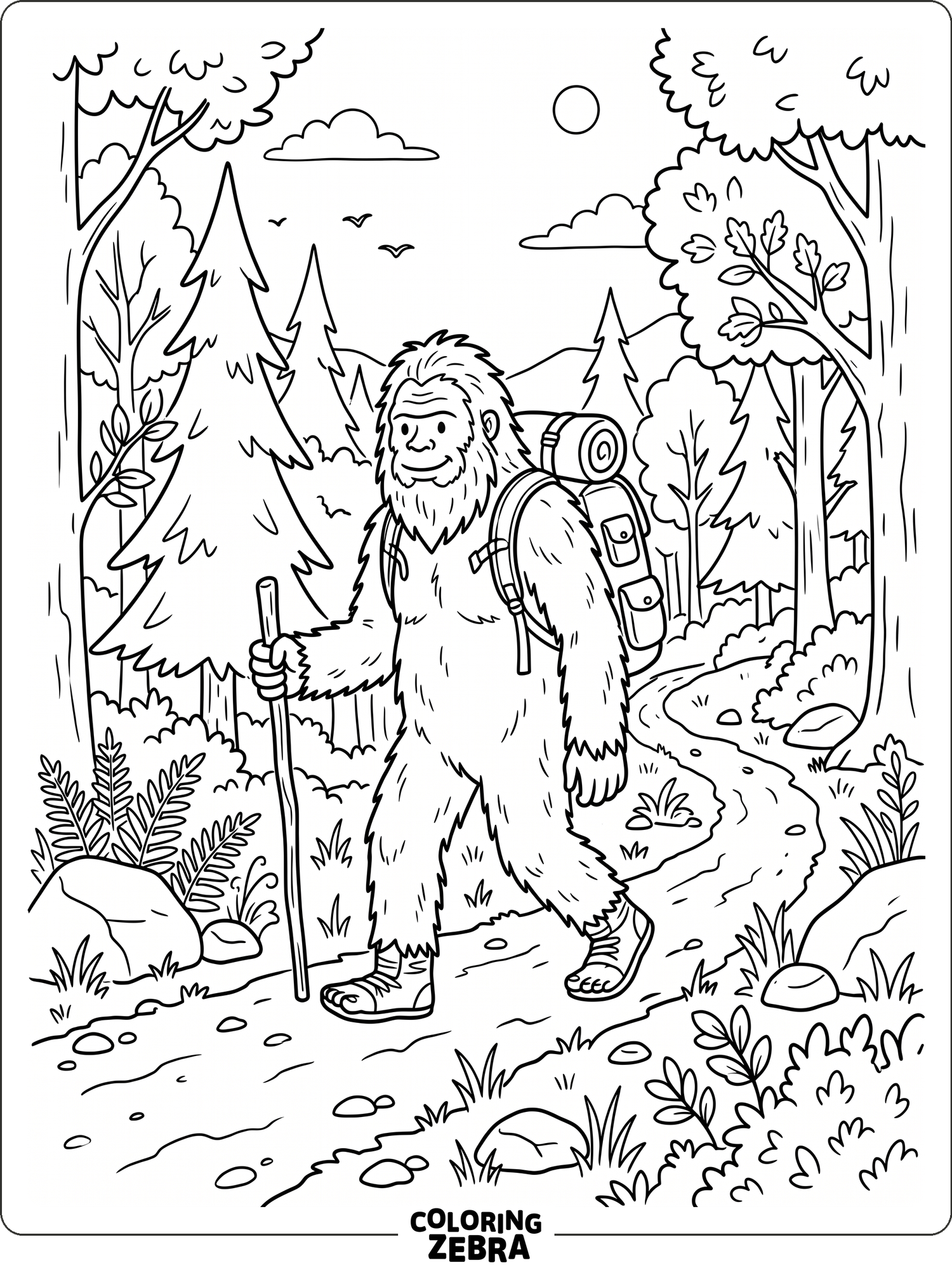35 Free Bigfoot Coloring Pages - Printable PDF Sheets