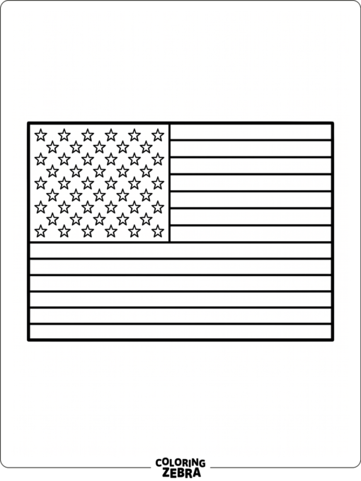 Blank American Flag Outline
