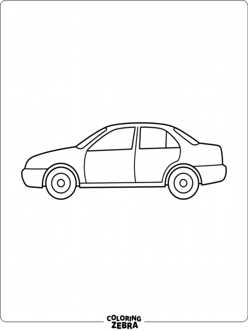 Blank car body with clean lines and open spaces