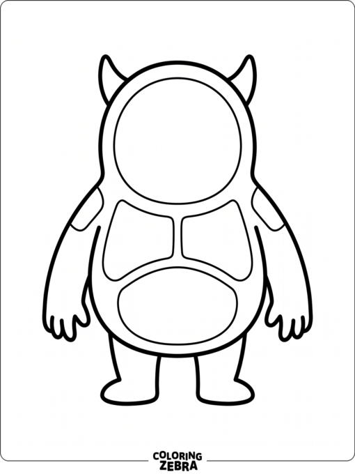 A blank monster outline with empty spaces