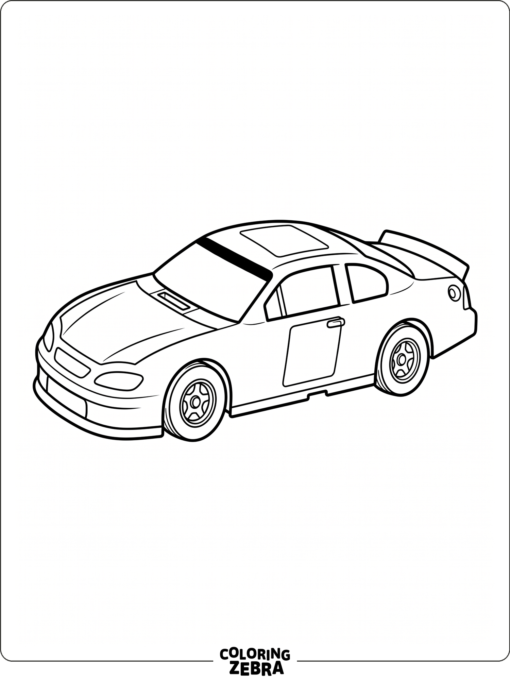 A blank stock car outline with clean open spaces