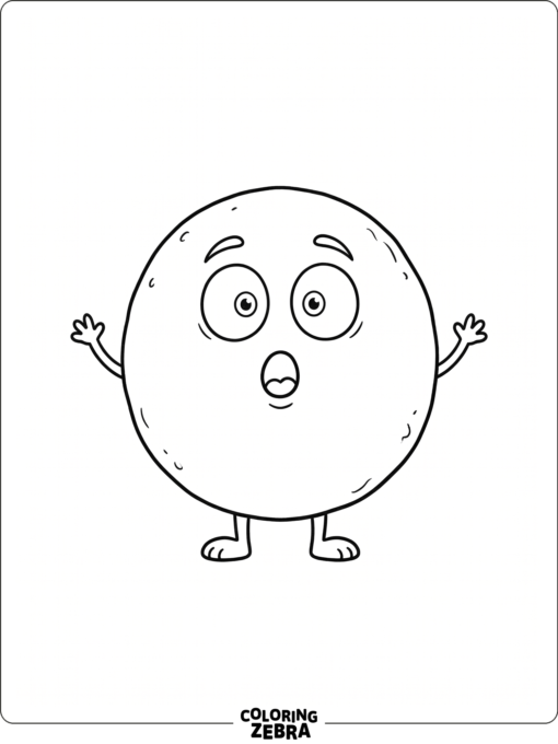 A round blob monster with tiny legs