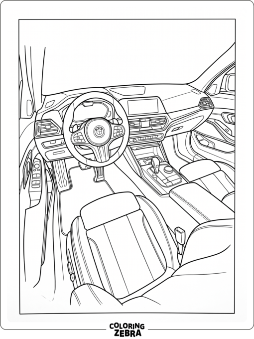 BMW interior with seats and dashboard details
