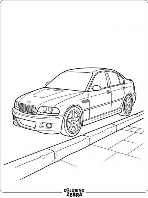 A BMW M3 sports sedan with bold wheels
