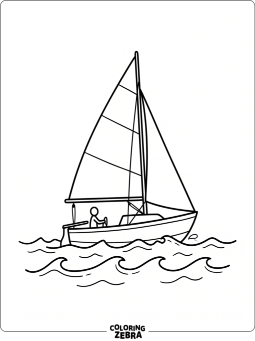 A very simple boat on the water