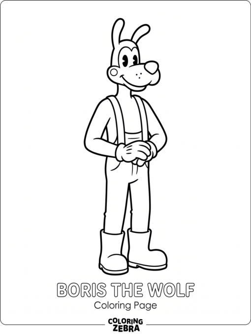 Boris from Bendy and the Ink Machine standing calmly