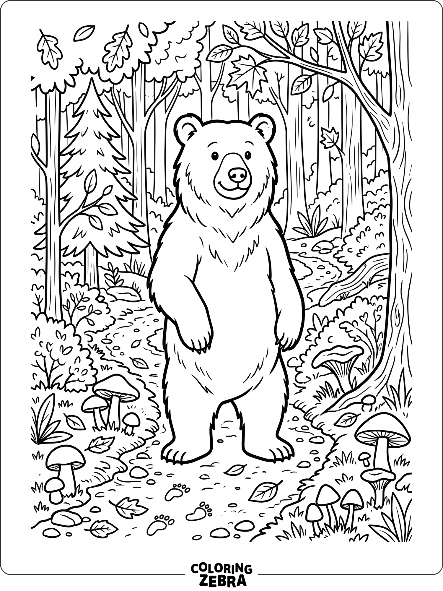 40 Free Bear Coloring Pages - Printable PDF Sheets