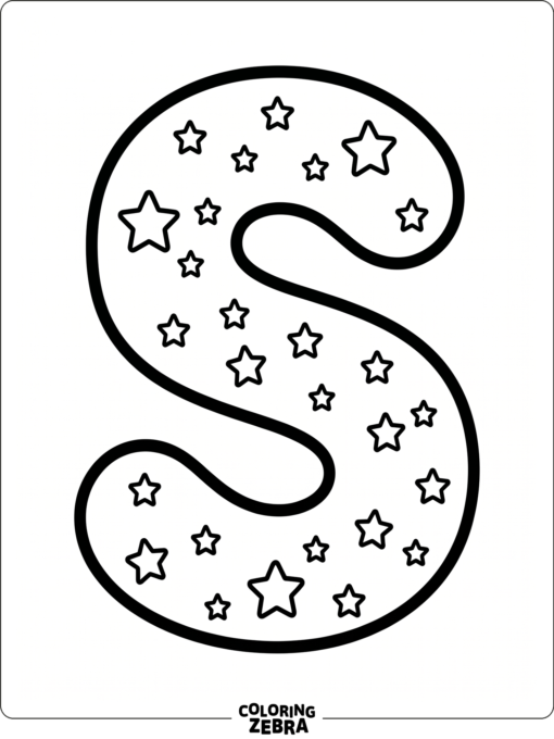 A bubble style S with small stars