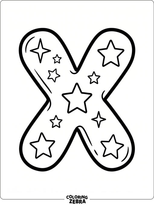 A bubble-style X with thick rounded edges