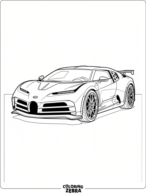 A Bugatti Centodieci with bold vents and clean lines