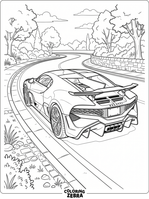 A Bugatti Divo with sharp fins and a low body