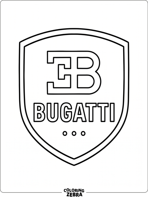 A Bugatti logo badge with a clean outline