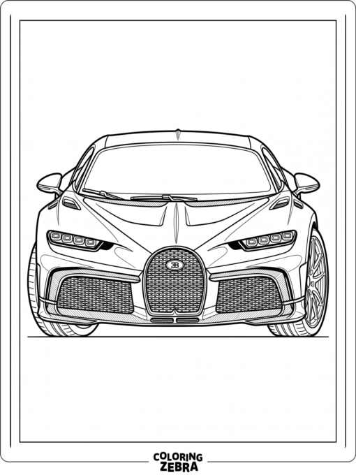 A Bugatti Tourbillon with futuristic front details
