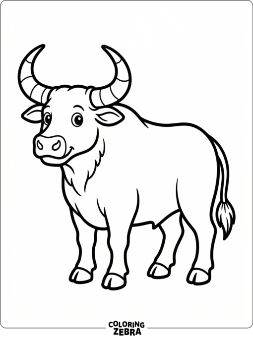 A clean bull outline with open center space