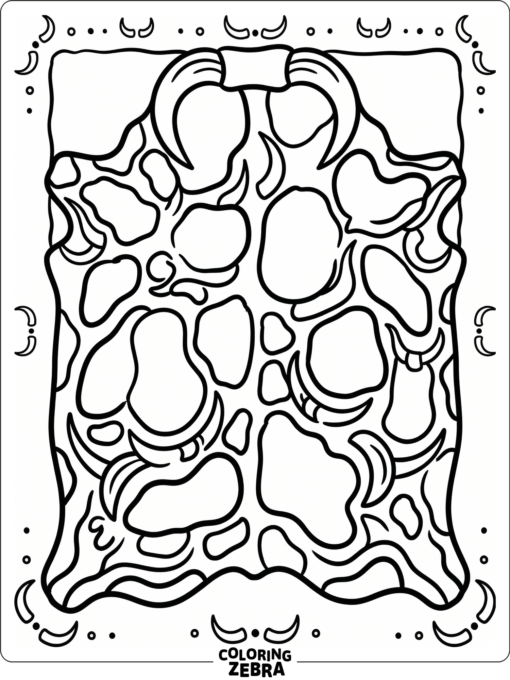 A bull pattern with spots and horn details