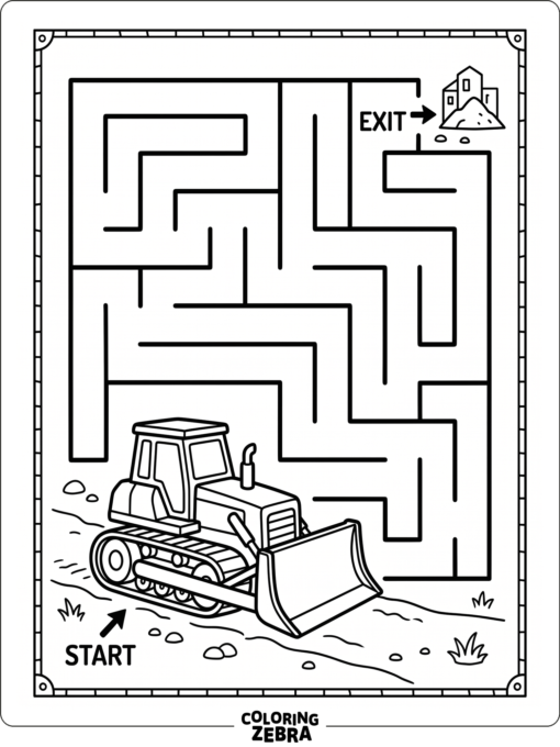 Bulldozer in a simple path maze