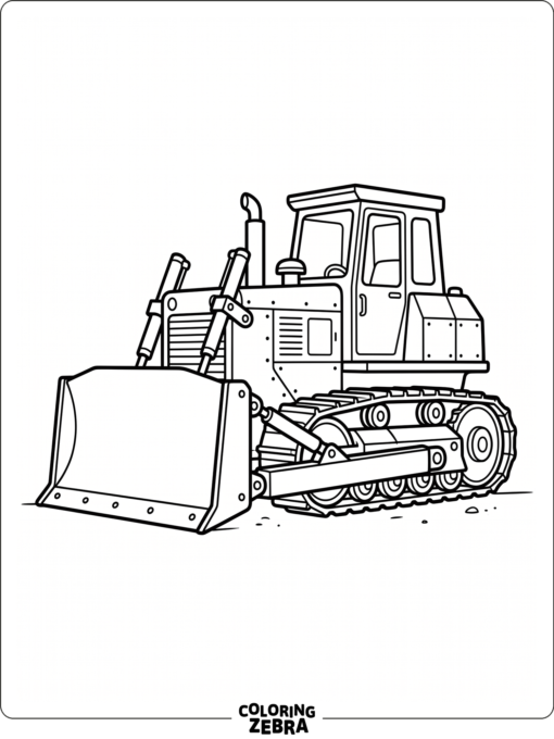 Bulldozer with a huge front blade