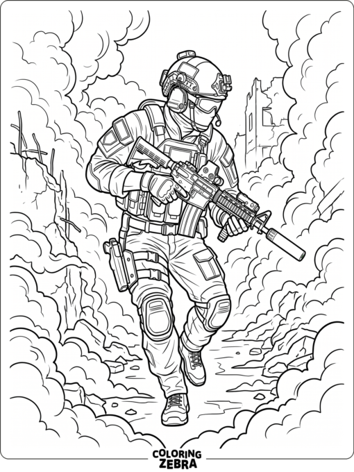 Modern Warfare 3 soldier in smoke