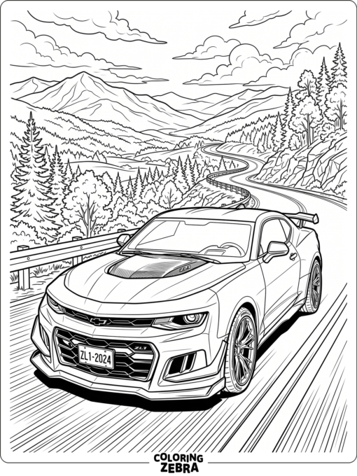A Camaro ZL1 with an aggressive front end