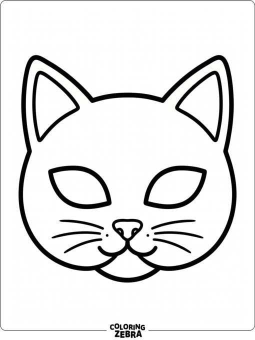 A simple cat mask with pointed ears and round eye openings